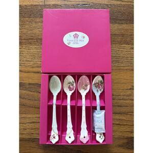 Royal Albert Vintage Mix Tea Party Set of 4 Ceramic Spoons Boxed New